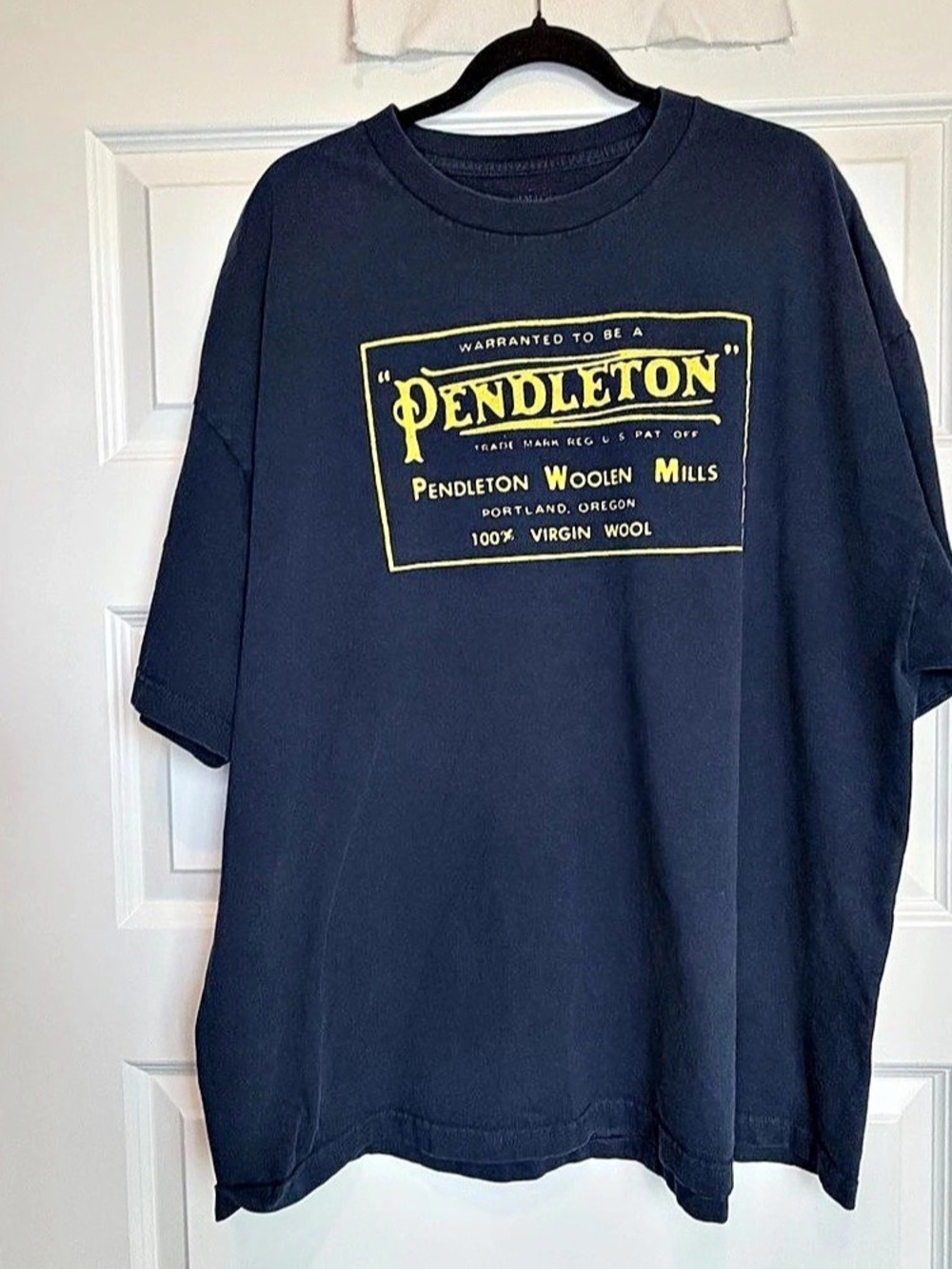 Pendleton Mens XXL Graphic T Shirt Distressed Blue Pendleton Woolen Mill 1159